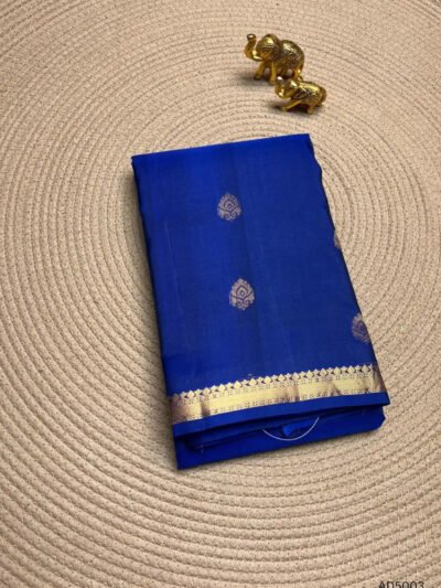 Blue - Kanchi Border Soft Silk Saree